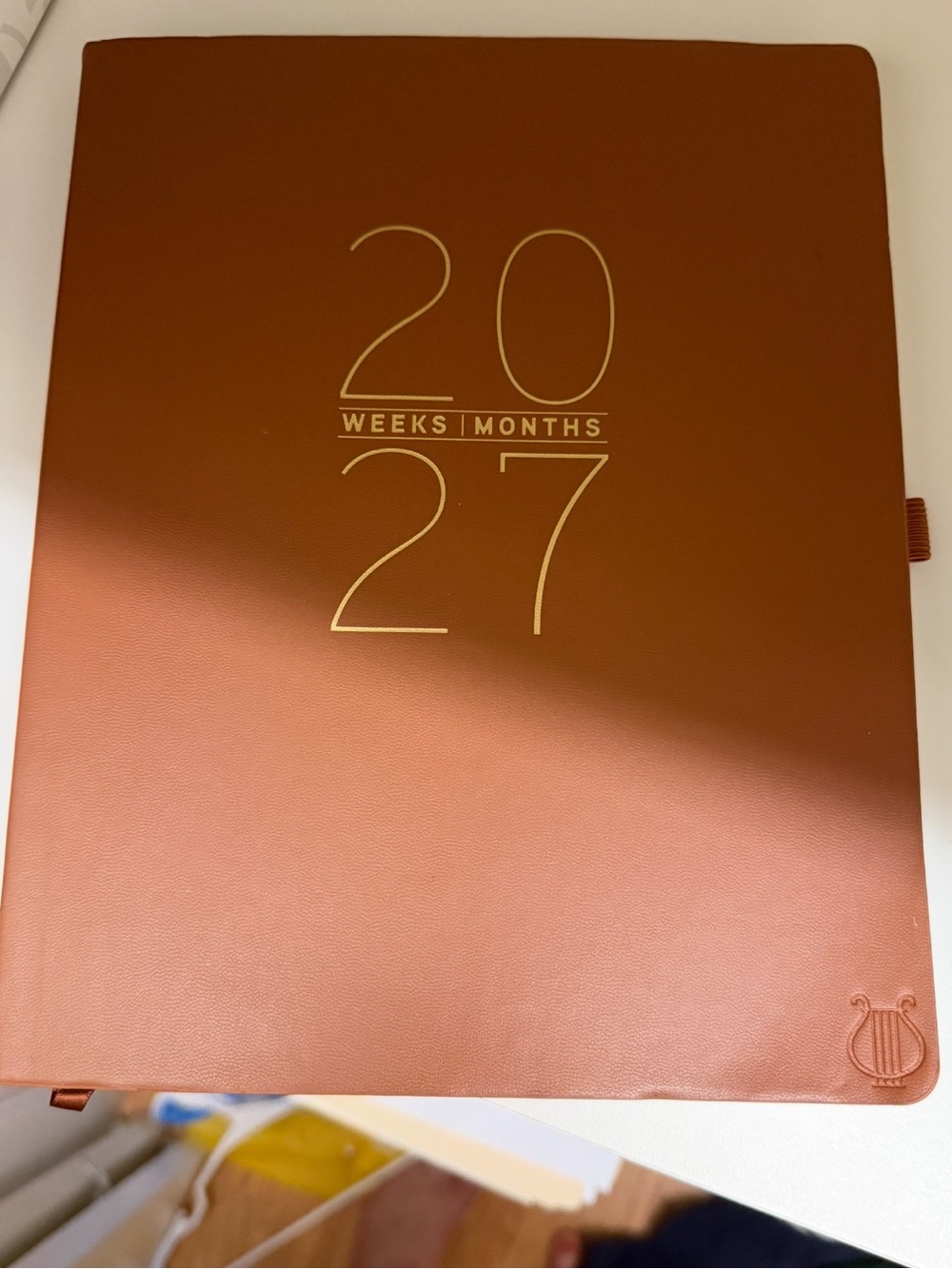 18-Month Vegan Leather Planner Graphique Apollo Collection Brown July 26-dec 27
